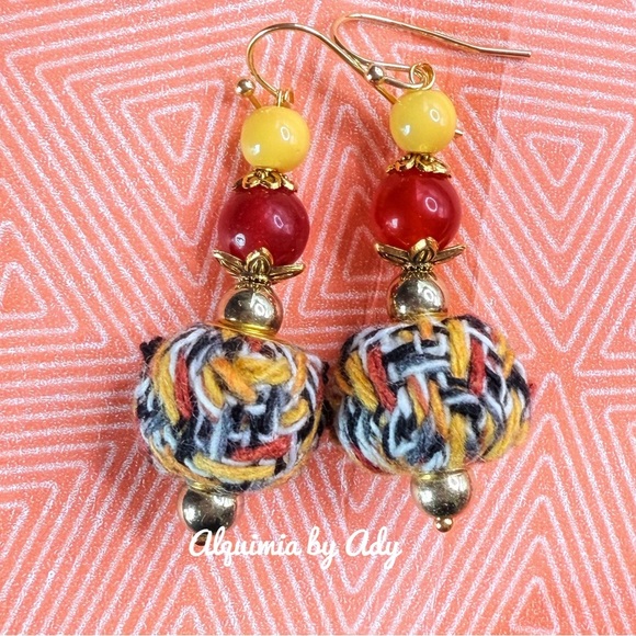 Vintage gold untreated ruby earrings - Picture 1 of 1